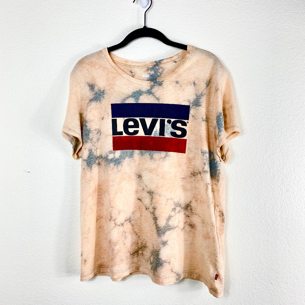 Levi's Logo Graphic Tie Dye Short Sleeve Tee Shirt